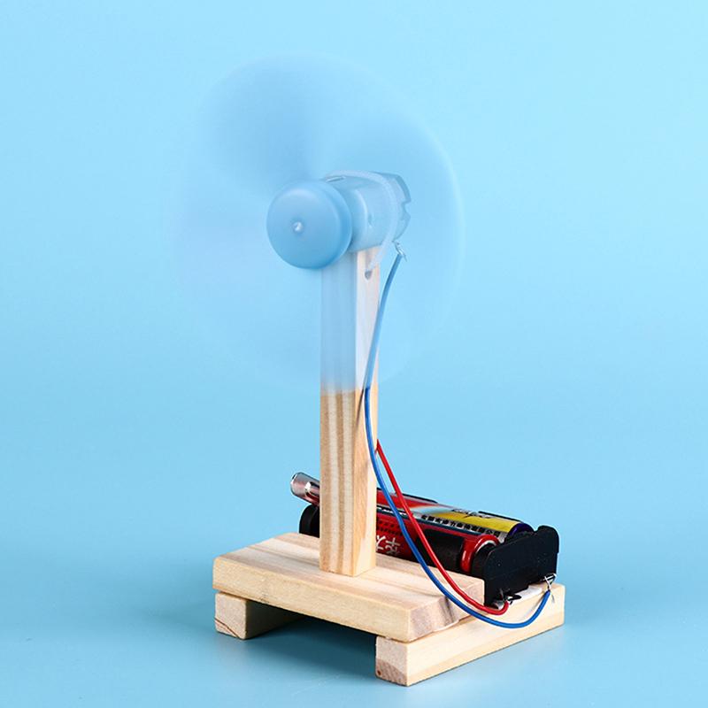 1Pc Blue DIY Electric Fan Experiment Model Physics Science Elementary ...