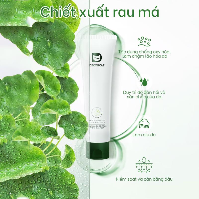 Sữa rửa mặt làm trắng Decorcat, tẩy tế bào chết, trị tàn nhang, kiểm soát dầu, làm trắng đa chức năng tất cả các loại da chống lão hóa Skincare 7