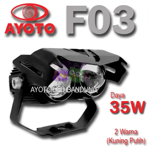 Lampu FOGLAMP LED AYOTO F02 1 Mata F03 2 Mata Pojie SUPERBRIGHT