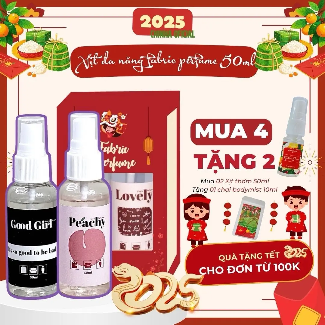 Xịt Thơm Quần Áo Hương Nước Hoa, Xịt Khô Lưu Hương Lâu Fabric Perfume 50ml