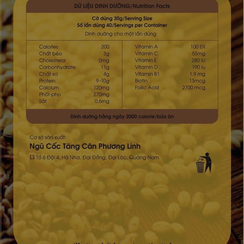 1 kg Bột ngũ cốc vị sô-cô-la ( combo 2kg kèm bình lắc ) 3