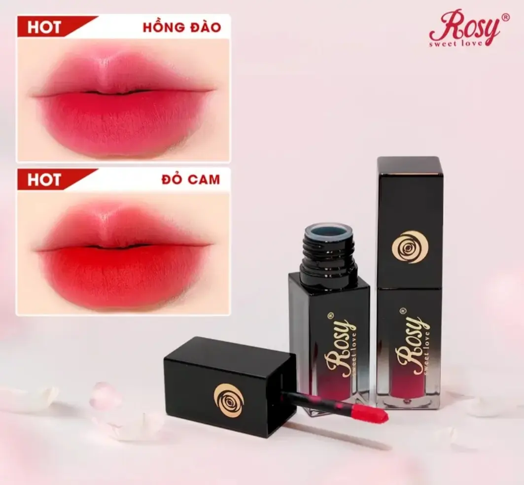 {Kèm Quà Tặng} Son kem lì Rosy Sweet Love, siêu mềm môi, siêu lì, không chì, an toàn cho cả mẹ bầu