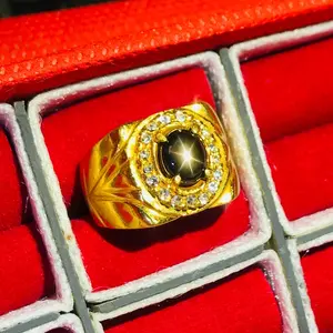 Cincin Permata Black Safir / Bangsing Thailand Super Natural