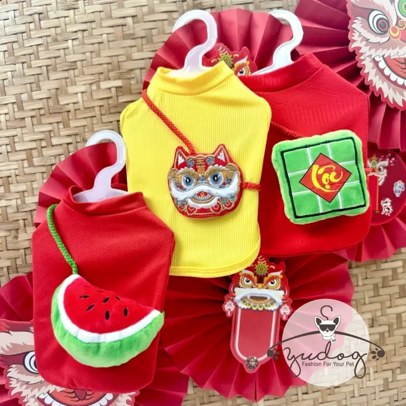 Áo bánh chưng tết cho chó mèo yudog 2