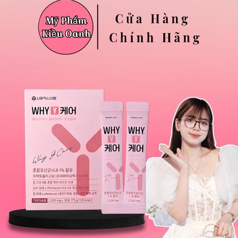 Men Vi Sinh Hỗ Trợ Lợi Khuẩn Phụ Khoa và Đường Ruột Why-Y Lacto On Hàn Quốc hộp 30 gói