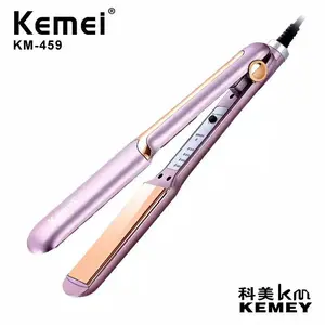 Kemei KM-459 Catok Rambut Kemei 459 Hair Straightener Catokan Meluruskan  Rambut Mesin Silver Salon Panjang