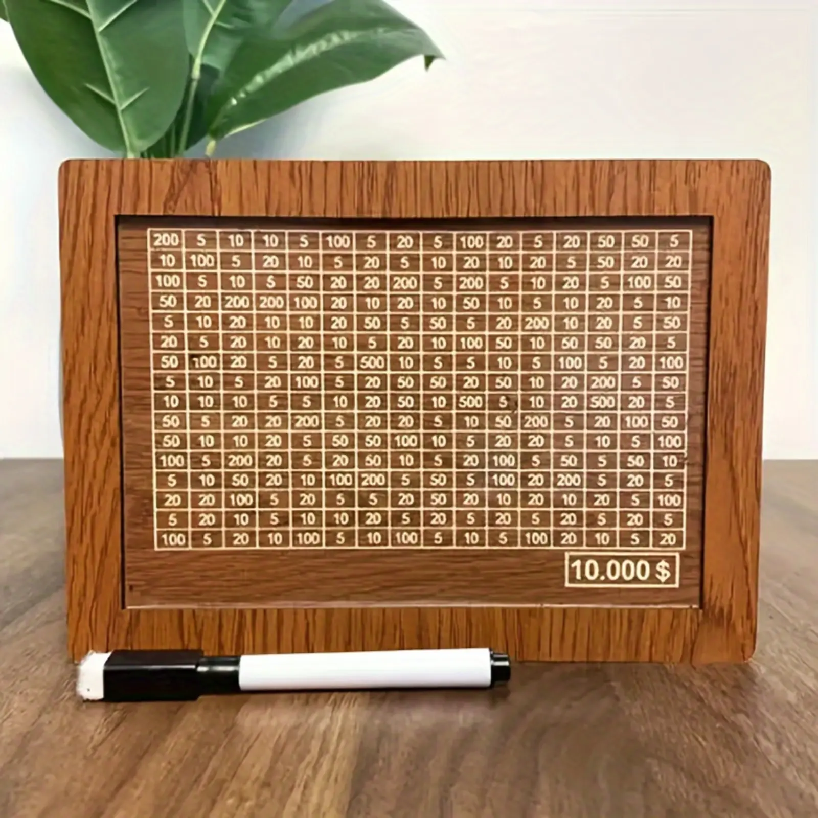 Vintage-Style Reusable Penny Bank with Deposit Target & Digital Scale - Perfect for Home, Office Decor | Ideal Gift for Valentine's Day, New Year, Easter Piggy Wood