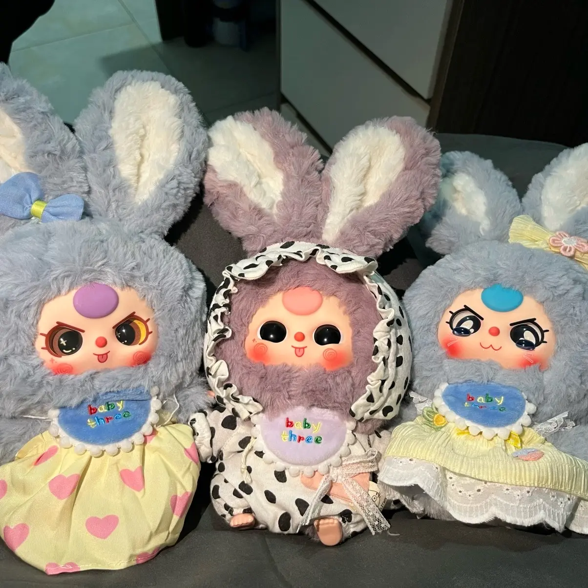 [tạp hoá Bun Bun] baby three thỏ thị trấn siêu dễ thương Thú Bông Đồ Chơi