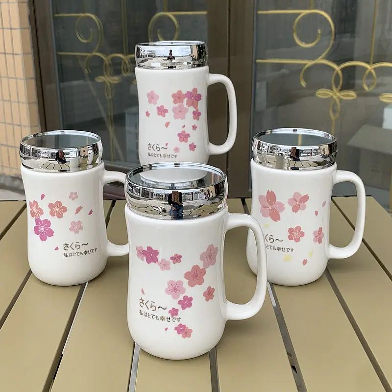 Set cốc ly sứ kèm hộp, khăn gấu làm quà tặng sang trọng CHOOAH SETCOCHOA98 8