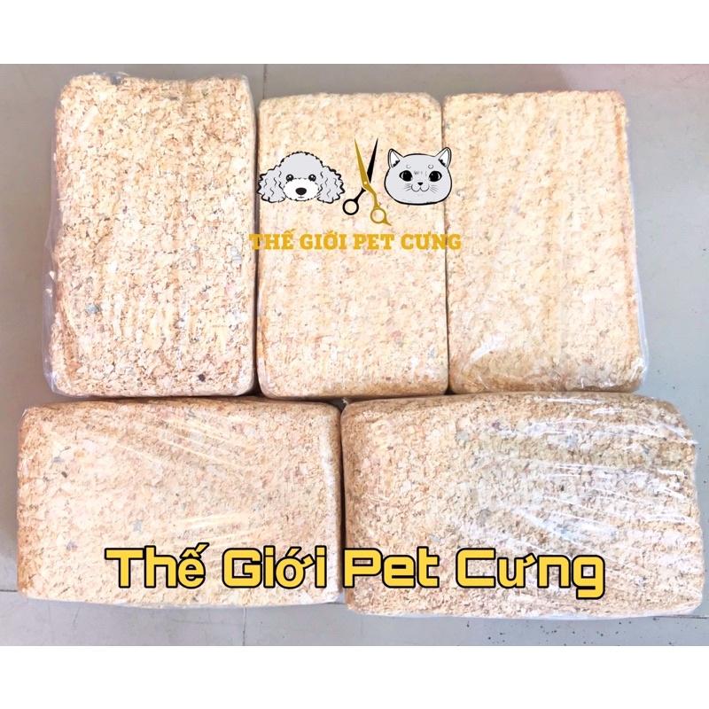 Mùn Cưa Nén thơm lót chuồng 1Kg Hamster, Thỏ, Bọ, Chim viên nén mùn cưa