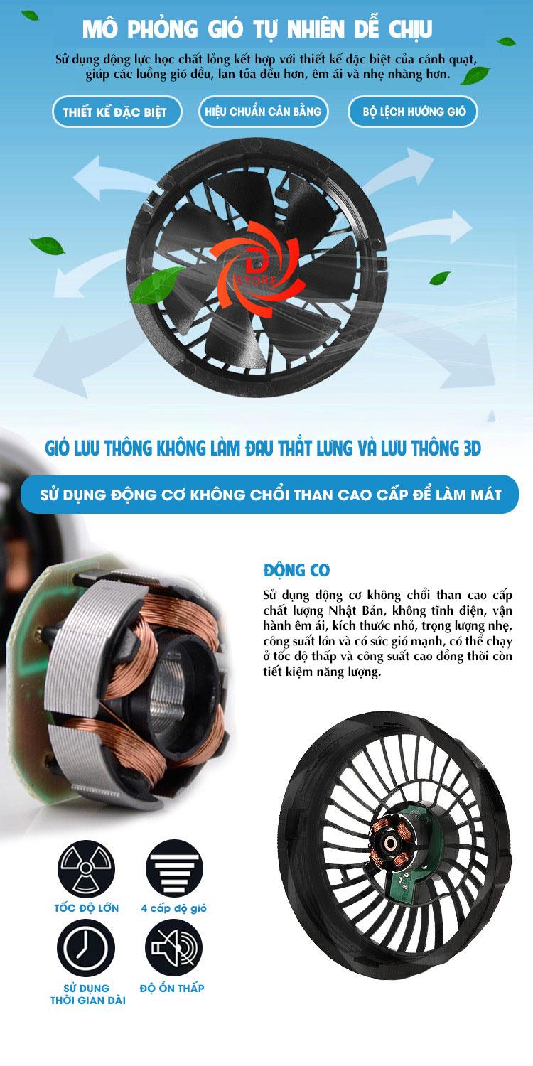 Product Introduction of Áo điều hòa quạt gió Nhật Bản DSTORE Chính Hãng pin khỏe nhỏ gọn, sạc nhanh mới nhất 2025 29