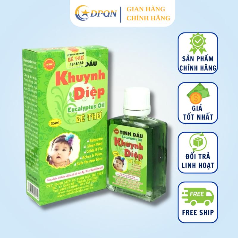  Dầu Khuynh Diệp Bé thơ - chống cảm lạnh - đau đầu - đau bụng  Chai 35ml  Cho Bé dầu  khuynh 