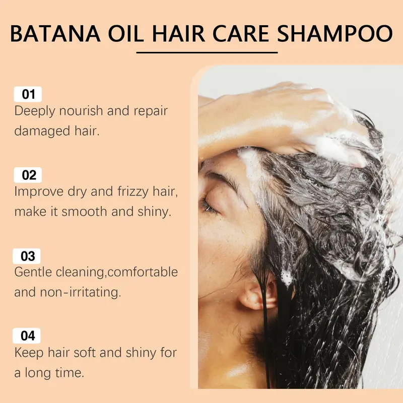 Batana Oil Shampoo & Conditioner Set, 2 Boxes Hair Care Shampoo & Conditioner, Moisturizing Soothing Hair Care Product for Men & Women 4