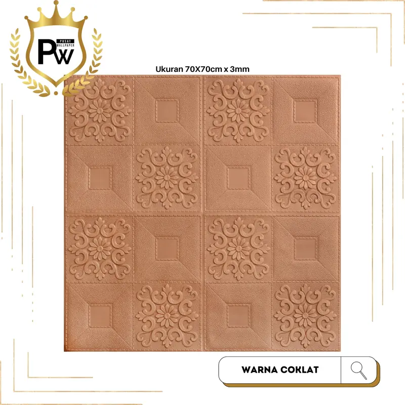 PAKET 10 LEMBAR [SERI C - 3MM] Wallfoam Dinding Dekorasi Ruangan 3D / Wallpaper Foam Motif Batik Untuk Plavon 7
