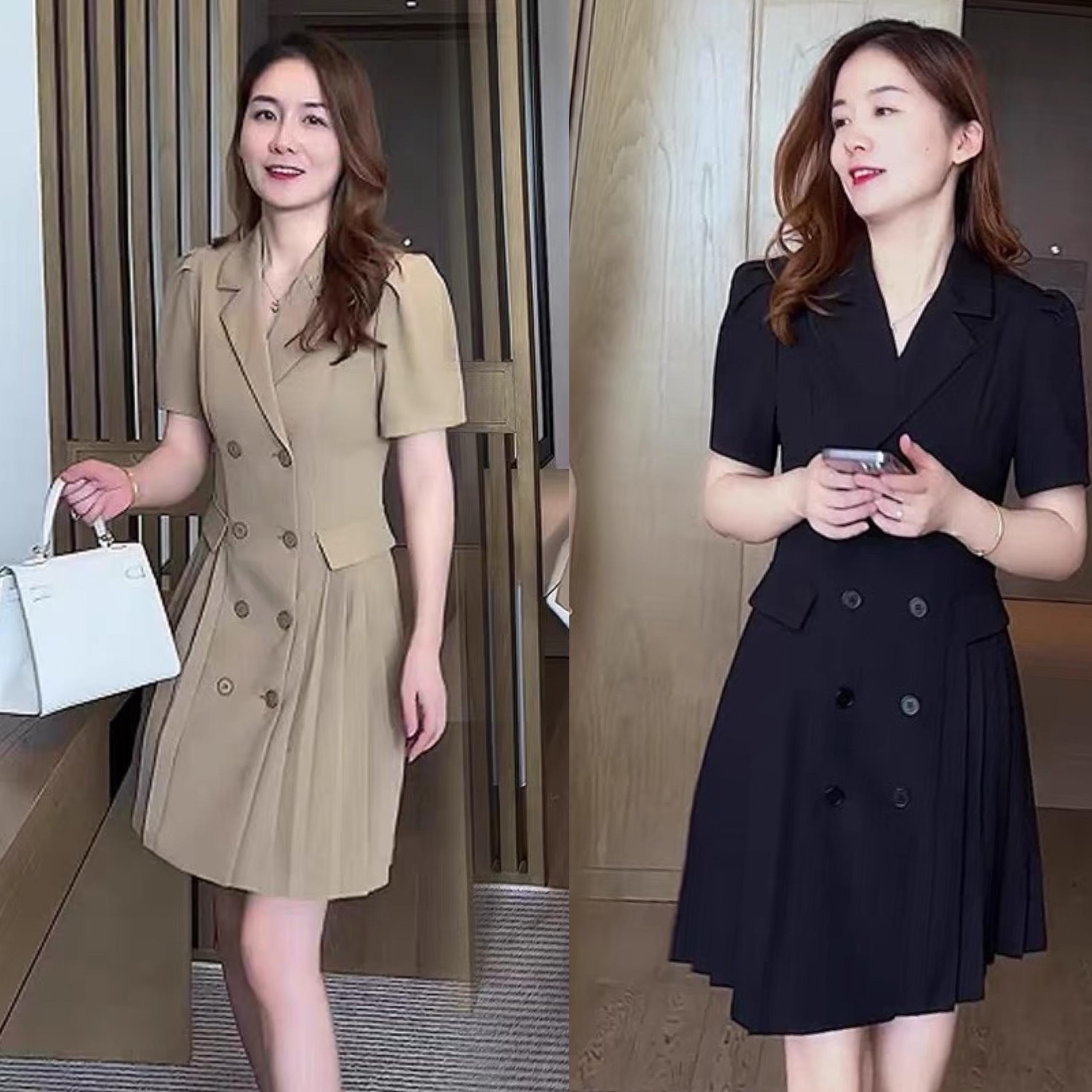 [Xả Kho] Thời Trang Bigsize Váy  Dự Tiệc Vải Cotton Lạnh 50 - 100Kg Dễ Thương Nữ Dress Nâu Women Voan - A.1152