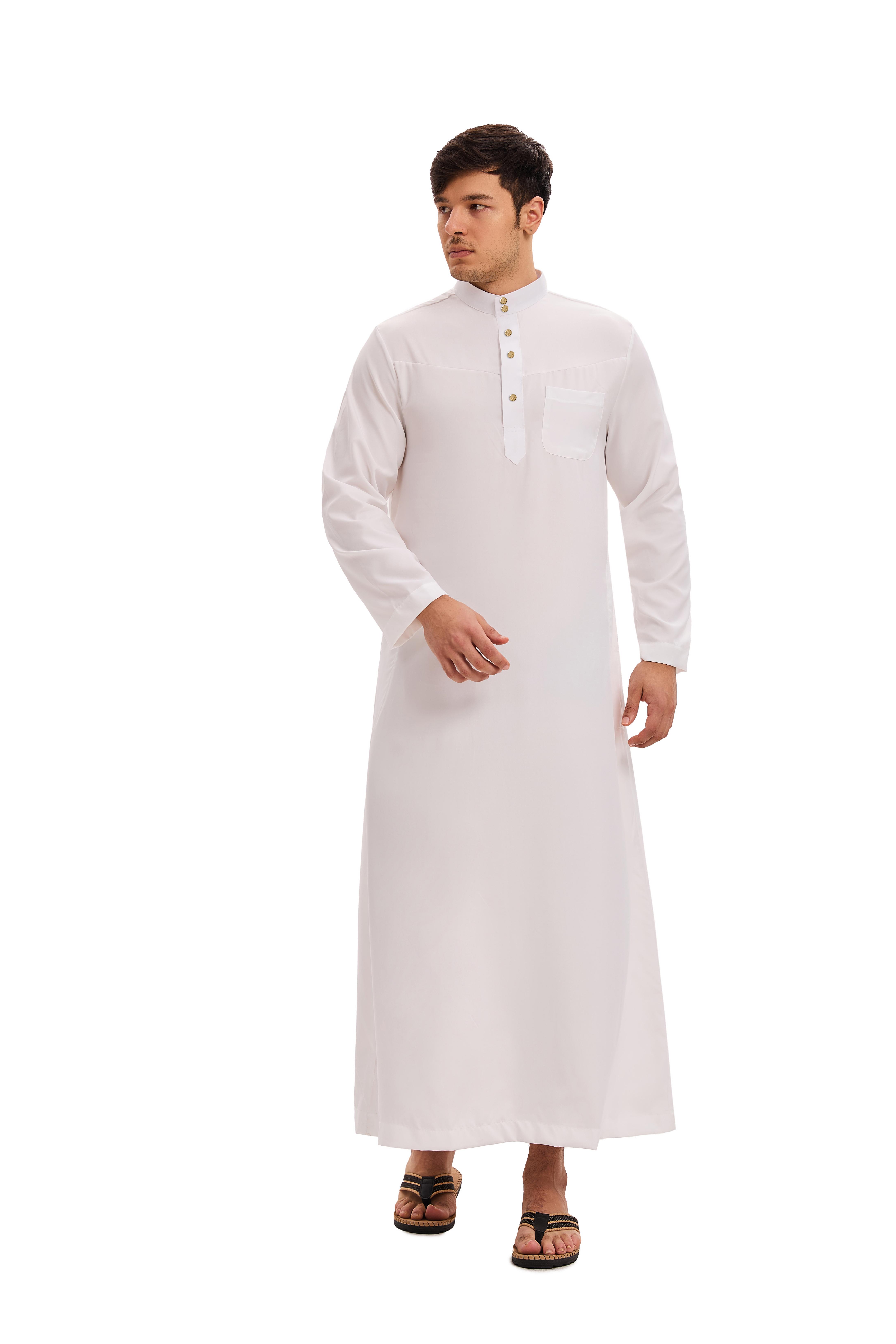 A-Jubah Muslim Pria Premium Lengan Panjang Lengan Pendek DEWASA ANAK-ANAK Jubah Slimfit Gamis Pria Busana Muslim Jubba Alfaan Jubah Alzan Hitam Putih Gamis Saudi