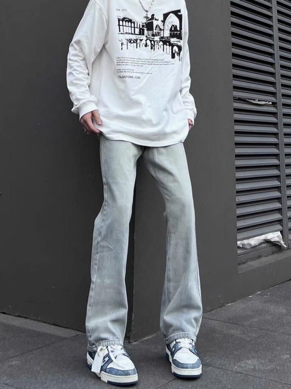 Quần jean nam ống loe hàn quốc, quần bò nam cá tính phong cách 2024 hiện đại thời trang( loe 09)