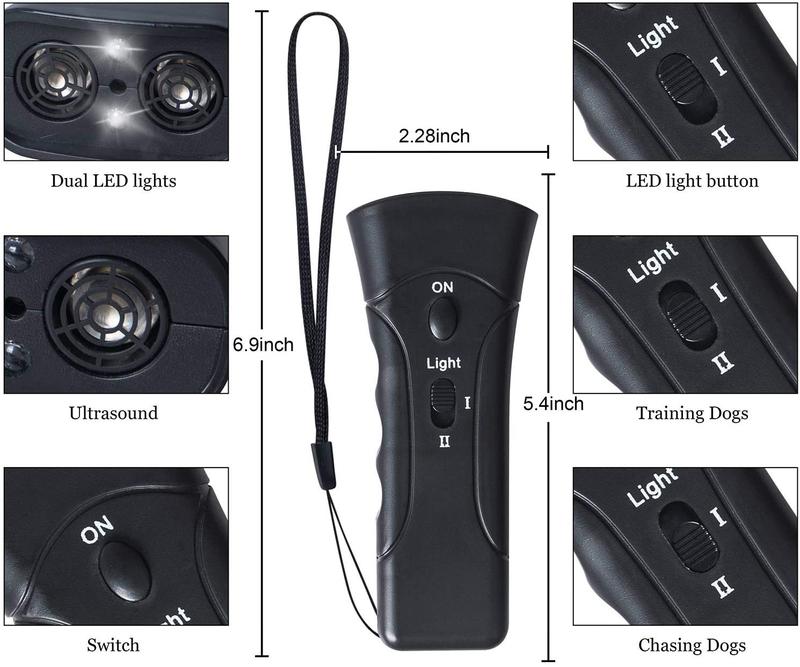 Product Introduction of Dog Anti Barking Device Laser Repeller LED Ultrasonic Dogs Repeller Training Device отпугиватель собак антилай dog accessories 8