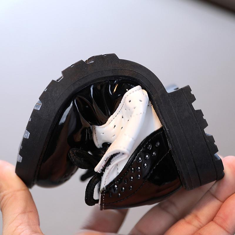 Product Introduction of 2024 Spring and Autumn Little Boy Casual Versatile British Style Academy Small Leather Shoes Little Girl Small Middle School and Older Children Performance Shoes 1