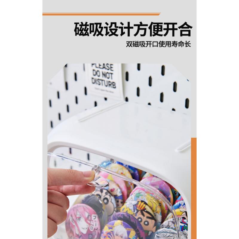 Product Introduction of Badge storage//// Baji Storage Box Space Capsule Stepped Acrylic Desktop Display Stand Badge Guzi Animation Peripheral Display Box 13