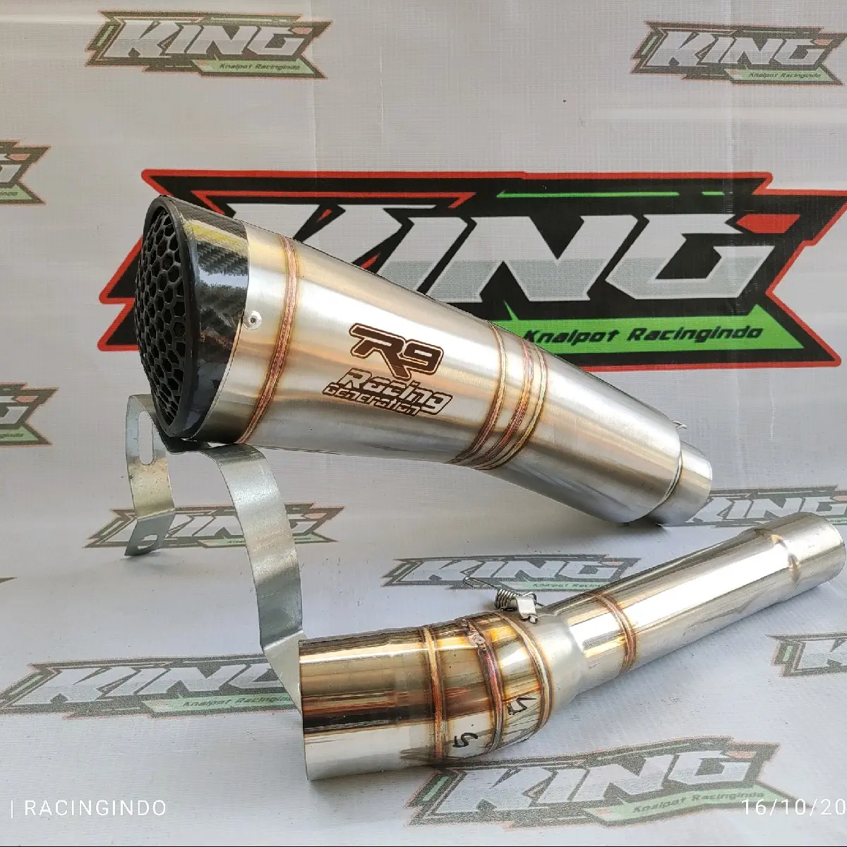 knalpot racing r9 h2 + slip on ninja cbr r25 z250 cb 150 r new ninja mono dll Motorcycle