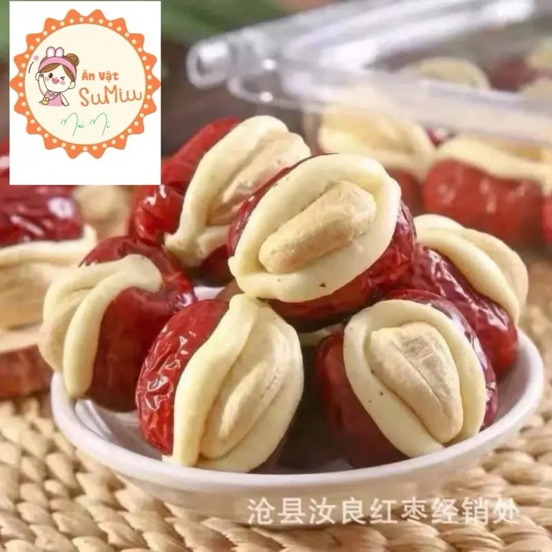 1kg táo đỏ kẹp sữa lạc đà nhân hạt điều- Ăn vặt Su Miu