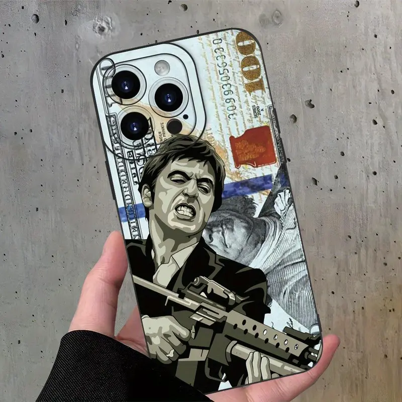 Cool Money Pattern Phone Case, Soft TPU Cellphone Protective Cases, Total Protective Shockproof Mobile Phone Cover for iPhone 11 12 13 14 15 16 Pro Max/Pro/Plus 0