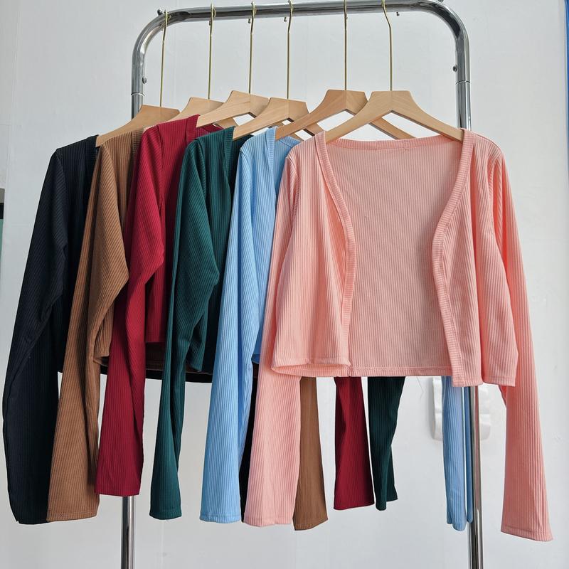 Áo khoác cardigan bigsize nữ dáng vừa chất thun gân tăm mềm mịn, co giãn - G116