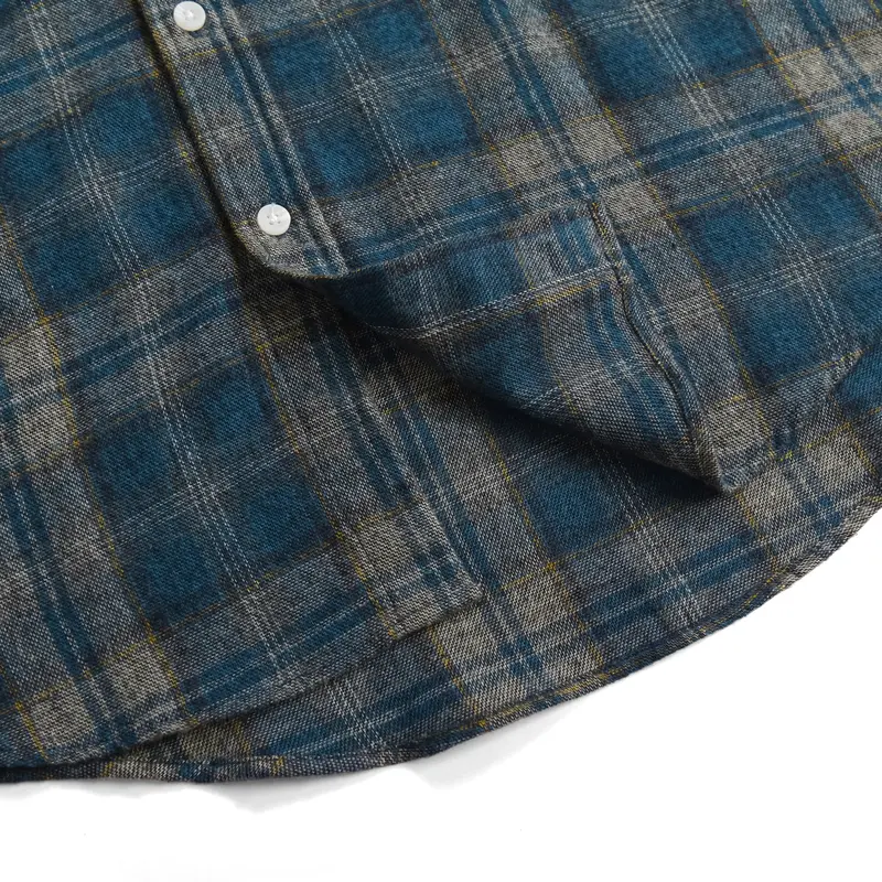 Áo sơ mi nam dài tay họa tiết caro vải flannel cao cấp - SMCF0126  Menswear Shirt Có Cổ 6