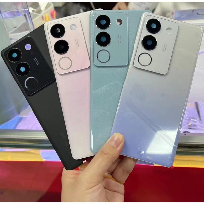 ฝาหลังแบตเตอรี่, ฝาหลังกระจก, ฝาหลังเคสด้านหลัง, เคสด้านบน, อะไหล่, เหมาะสำหรับ vivo V29 และ V2250, 