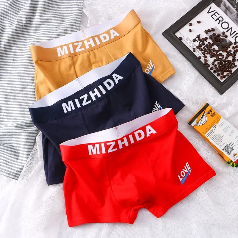 Boxer Đùi Nam, Đồ Lót Cotton, Thoáng Khí, Thích Hợp Cho Học Sinh Trẻ 4
