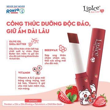  Son Dưỡng LIPICE Sheer Color Hương Trà Dâu Màu Đỏ Cam 2.4g 