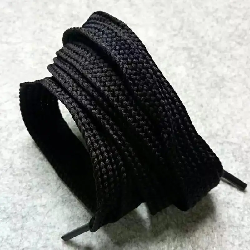 Dây Giày Thể Thao, Dày, Trắng Và Đen, Không Co Giãn, Dây Giày Dẹt, Dây Giày Thường Ngày Dành Cho Phụ Nữ Và Nam Giới, Phụ Kiện Ren 5