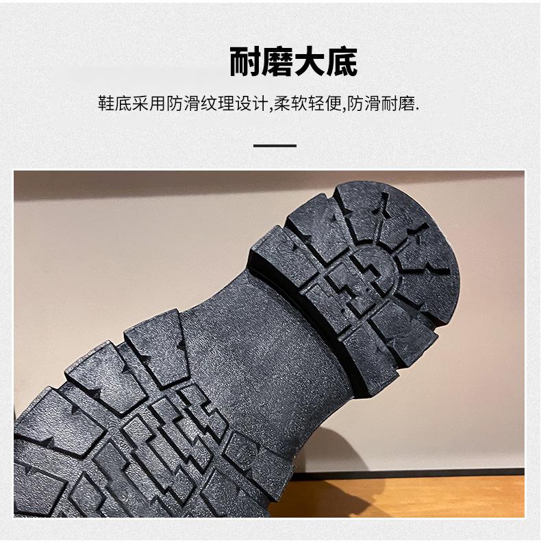 Product Introduction of Martin Boots British Style 2024 New Boots Side Zipper Work Shoes Leather High-Top Boots Autumn and Winter British Men's Boots 3