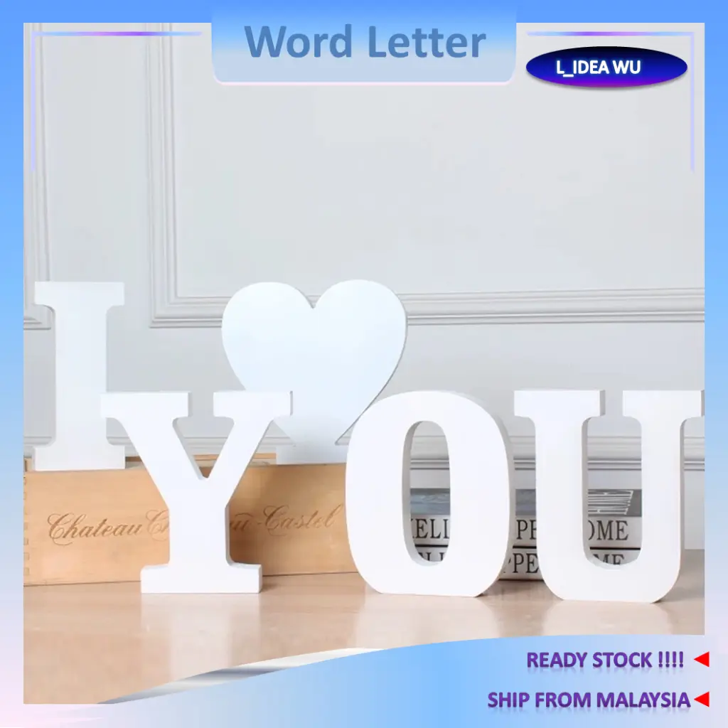 H18cm Waterproof Alphabet ABC Letter Box Huruf Hiasan Dinding Huruf ABC Home Décor Tulisan Happy Birthday Logo Signboard Table Decor Decoration Tulisan Dinding Letter Board