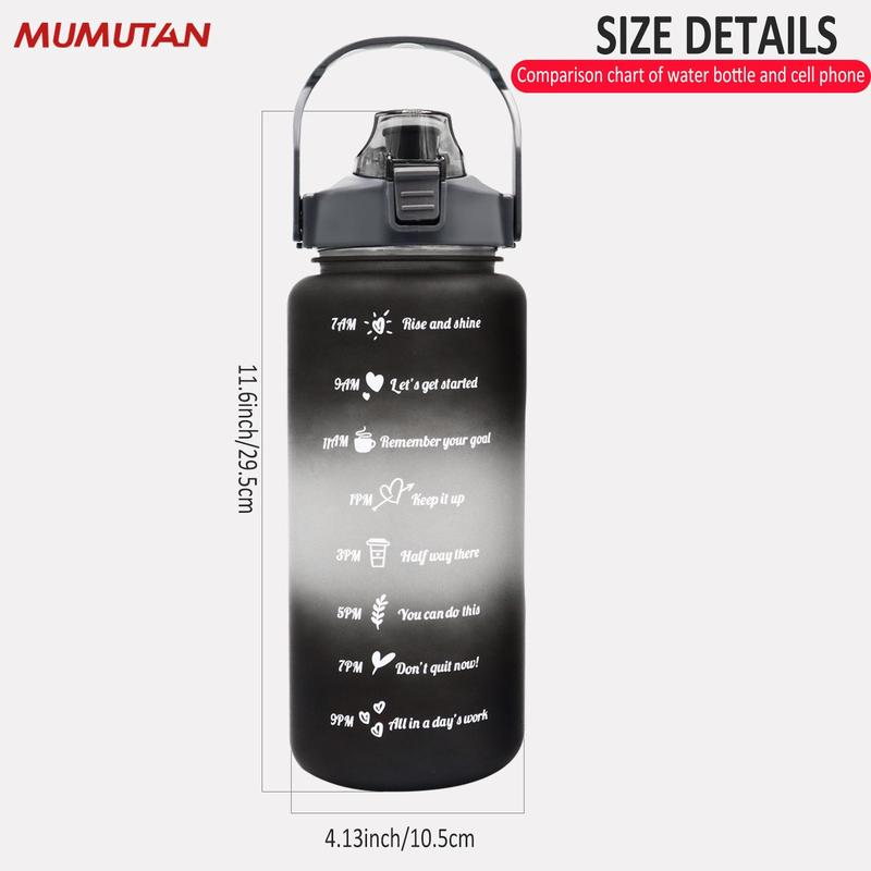 Spring Portable Sports Water Bottle, Large Capacity Sports Drinking Cup with Time Marker, Dinkware for Outdoor Sports Exercise School Camping, Reusable Washable Drinkware, Gift Ideas 8