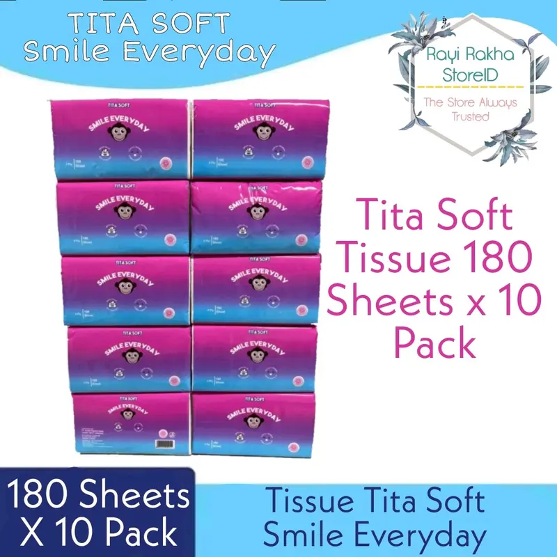 Tita Soft tissu 180 sheets x 10 pcs / Tissue Tita 180 Sheets isi 10 Pcs PAKET HEMAT Tisu 0