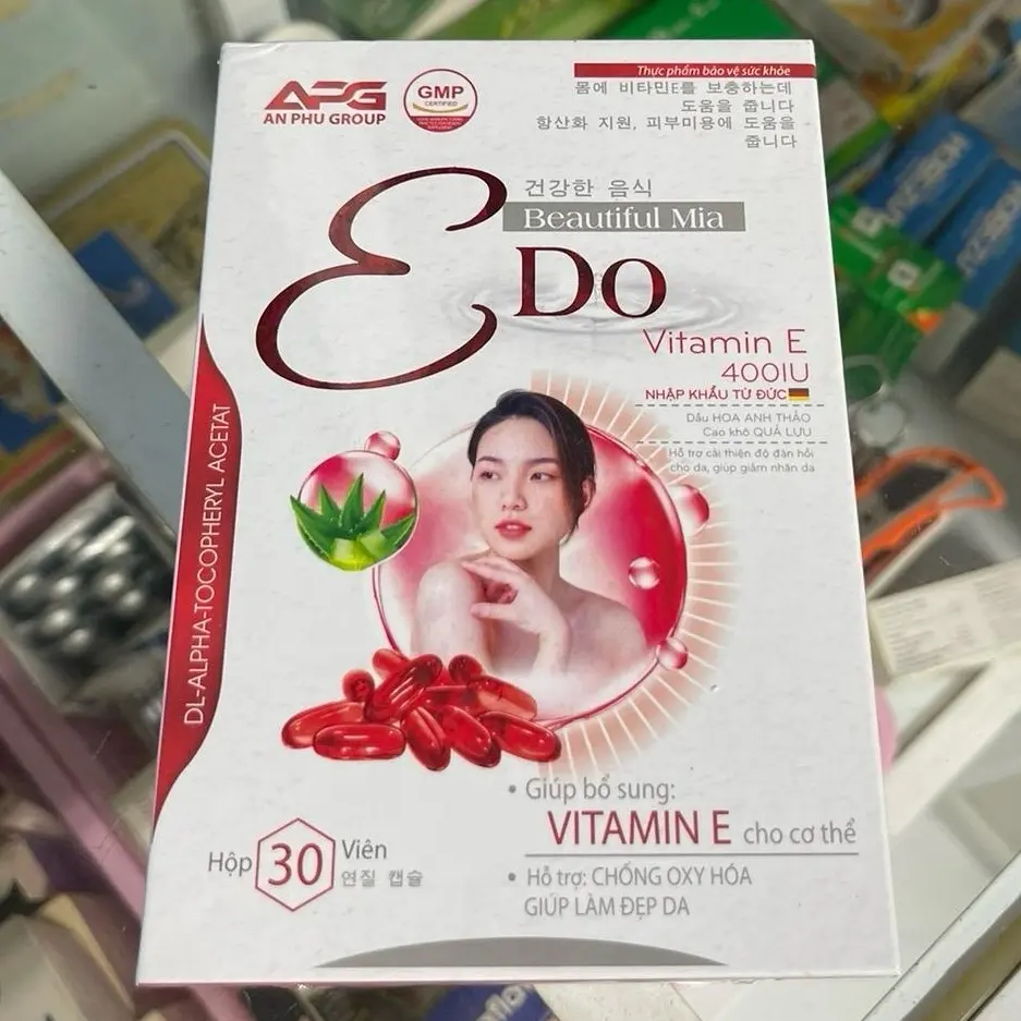 Thực phẩm bảo vệ sức khoẻ Beautiful Mia EDo - Giúp bổ sung Vitamin E cho cơ thể, giúp làm đẹp da, chống Oxy hoá.
