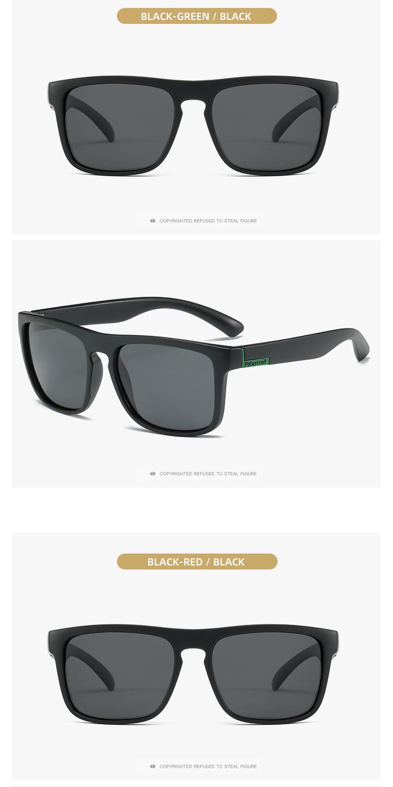 Product Introduction of New Outdoor Polarized Sunglasses for Men, Casual Sports Driving Square Frame Cycling Sunglasses 7