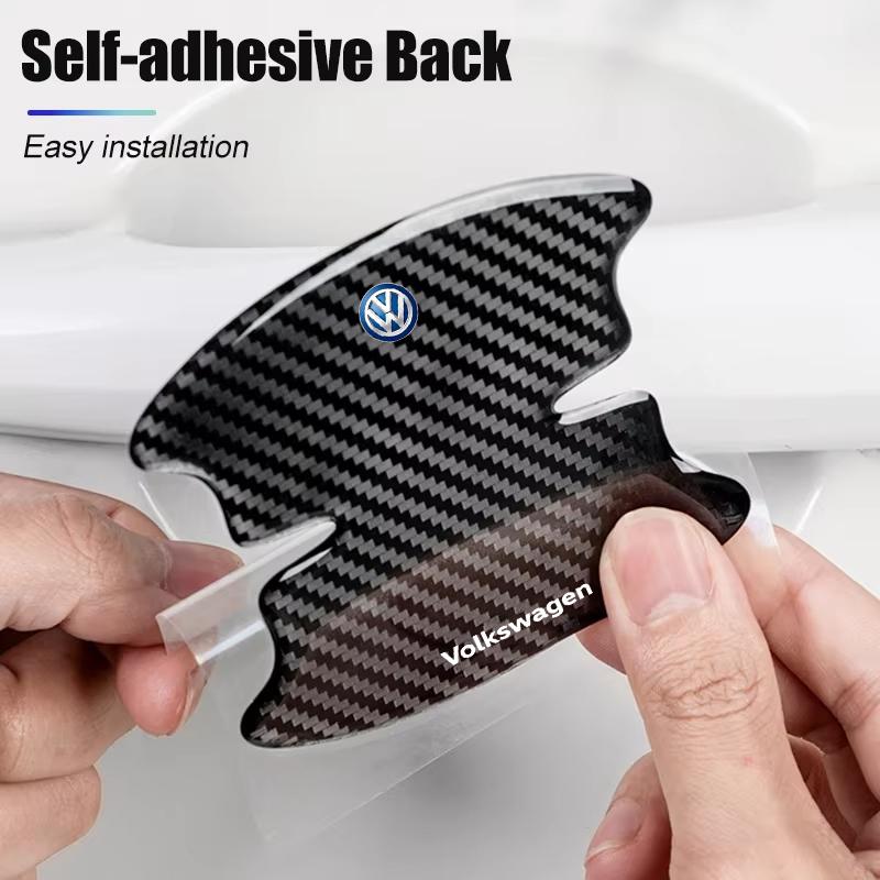 Product Introduction of Car Door Carbon Fiber Protection Sticker Handle Film Door Bowl Protector For Volkswagen VW Polo Jetta Golf mk6 mk7 Beetle Passat b7 Tiguan Vento Car Sticker 2