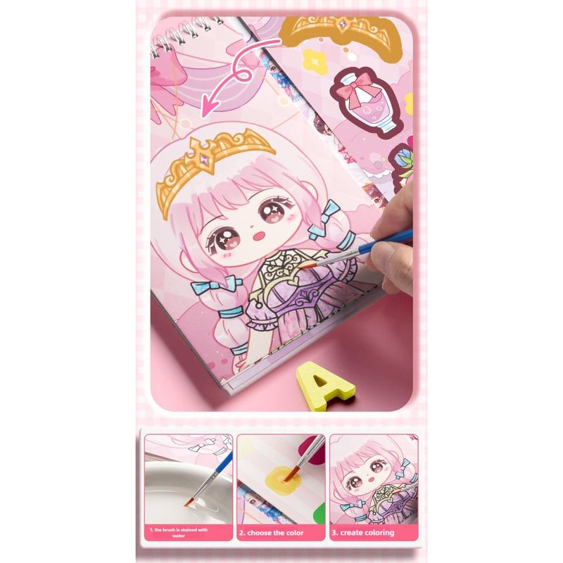 Product Introduction of Creative Multicolor Dress Up Scene Stickers Stress Relief Papper Clothes Coloring Book Makeup Decals Clothes Coloring Makeup Dressing Stickers for Kids Adult 18