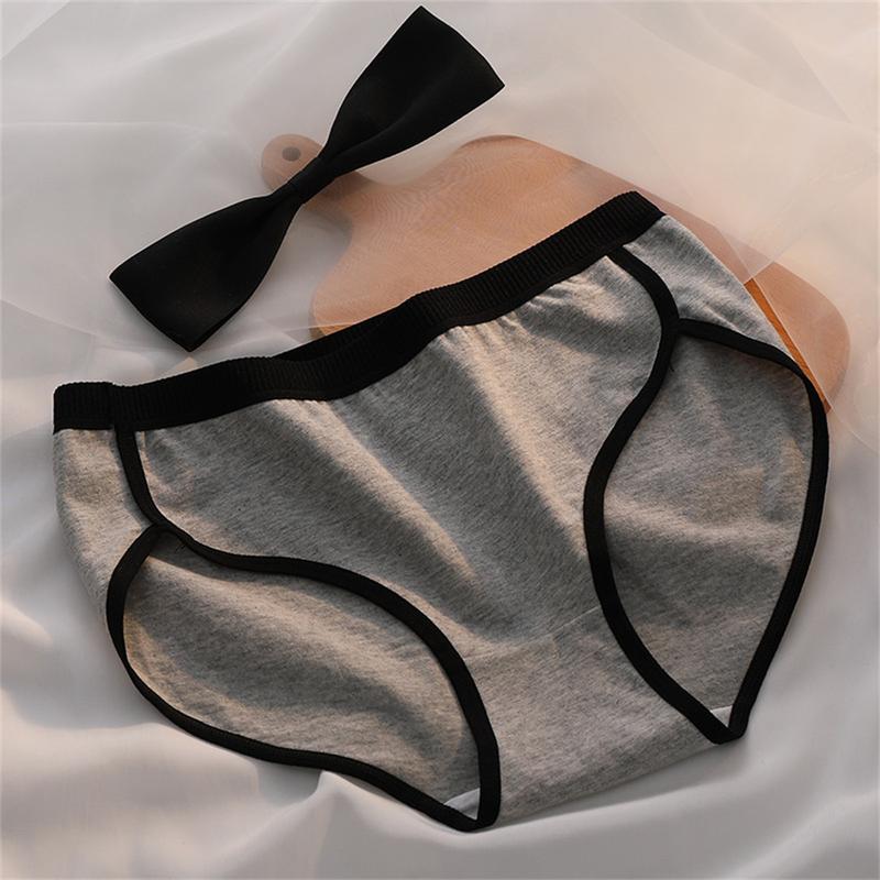 Product Introduction of Women's Panties Breathable Underwear Seamleass Comfort Lingerie Cotton Striped Briefs Fashion Cozy Underpants Black White Gray 13