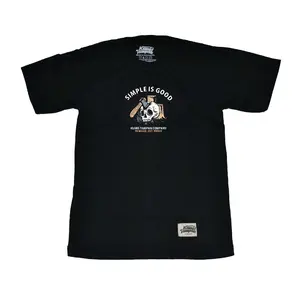 Tees Hitam Axe Skull / Kaos Hitam Kumis Tampan