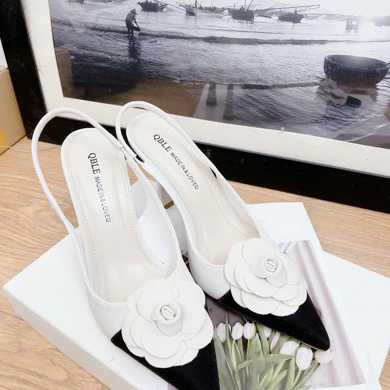 Giày cao gót hoa trà cao 9 phân DéP Nữ