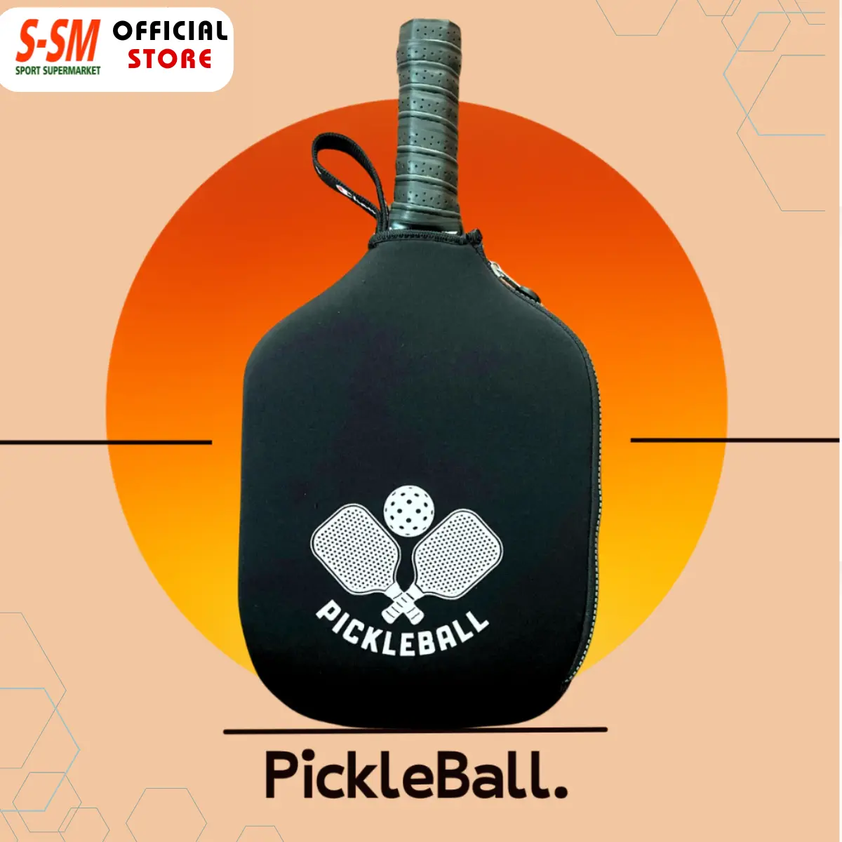 Bao Bảo Vệ Mặt Vợt - Túi Bọc Bảo Vệ Mặt Vợt PickleBall Khoá Kéo Chất Liệu Polyeste Cao Cấp