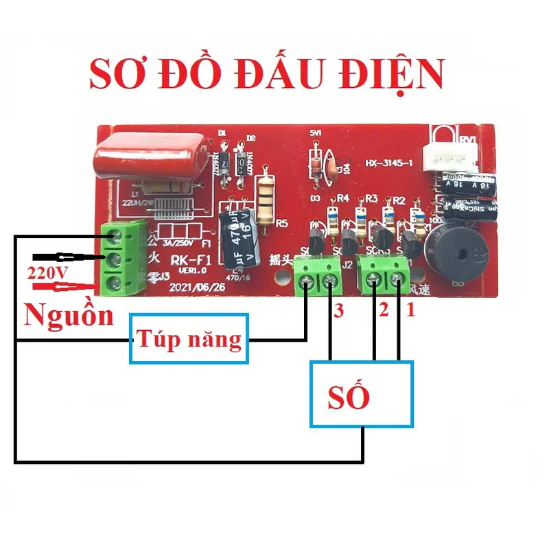 Bộ điều khiển từ xa cho các loại quạt cây quạt bàn quạt treo tường tiếng Anh CÓ HƯỚNG DẪN LẮP ĐẶT MẠCH ĐỎ IC TO 14 CHÂN 2