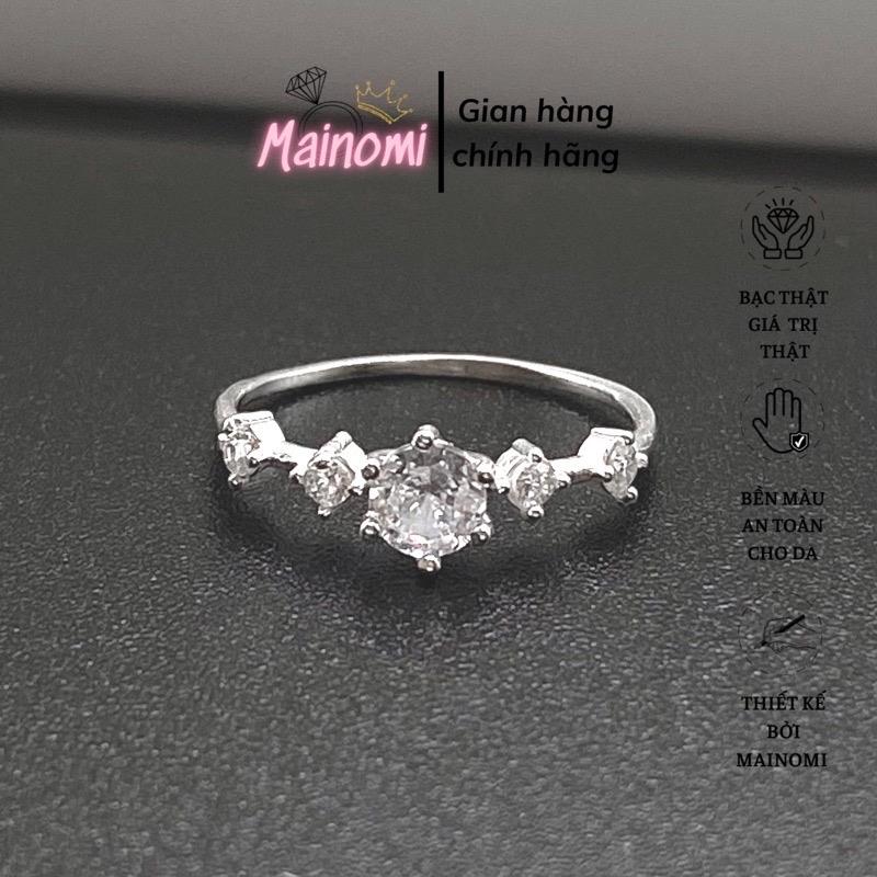 Nhẫn Bạc nữ hình Bông tuyết bạc ta MAINOMI nhẹ nhàng tinh tế