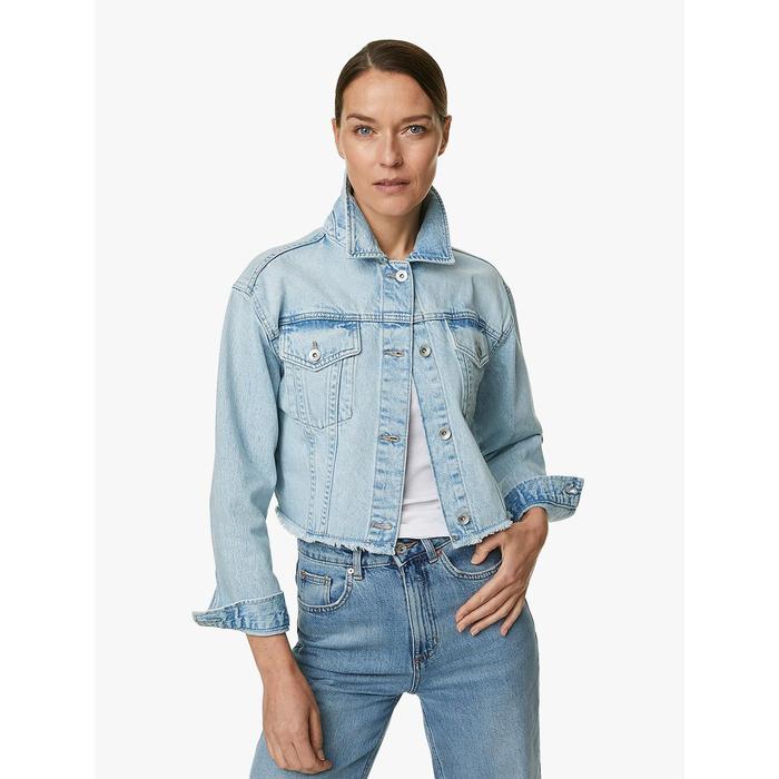 Gambar M&S - Jaket Wanita - Denim Cropped Jacket - Light Indigo, UK 8 dari Marks & Spencer ID Kab. Bogor 4 Tokopedia
