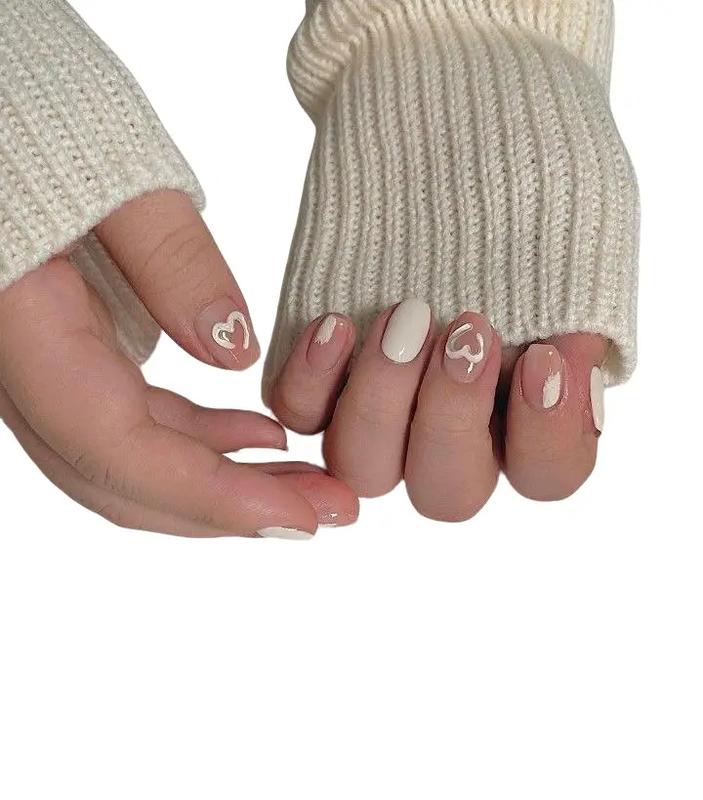 [V01] Nailbox vẽ trái tim sơn gel basic Độ bóng cao Nữ