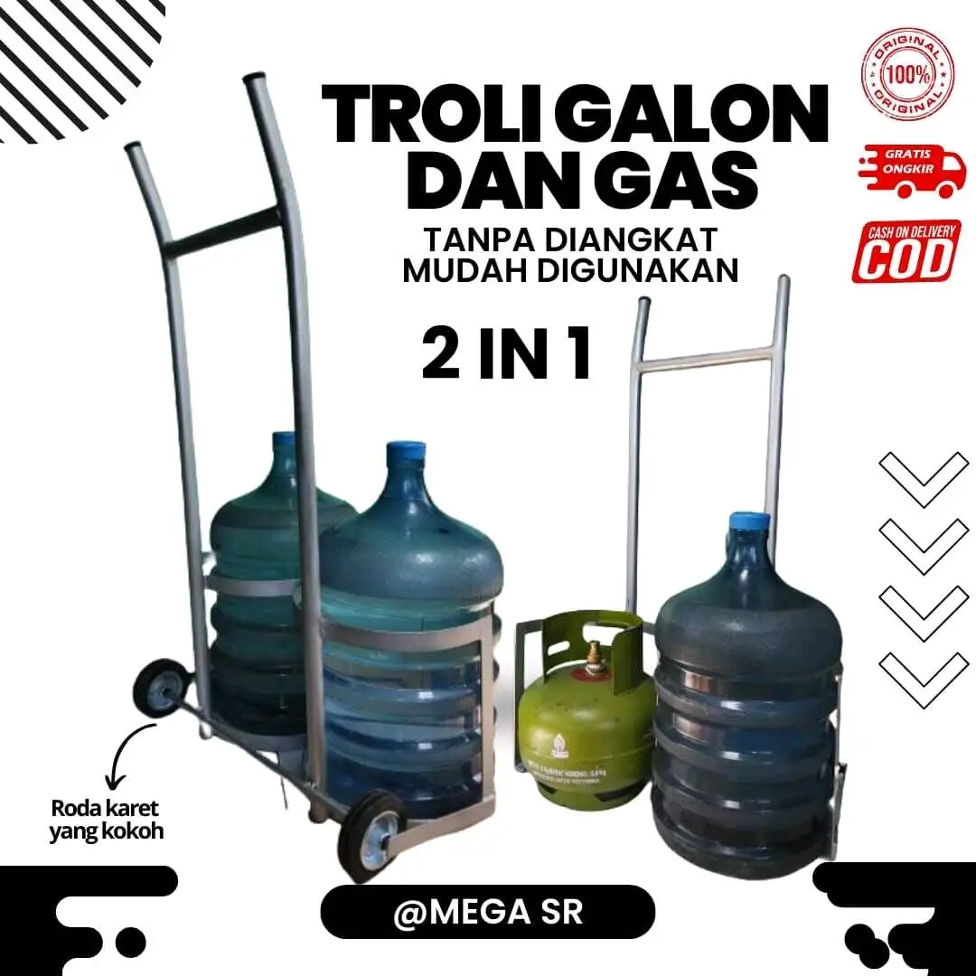 TANAP D ANGAKAT TROLY 2 GALON/TROLI PRAKTIS/TROLI DORONG